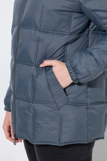 Ulla Popken 851791 Kurtka pikowana Granatowa - Kurtki - Kurtki dla kobiet w dużych rozmiarach