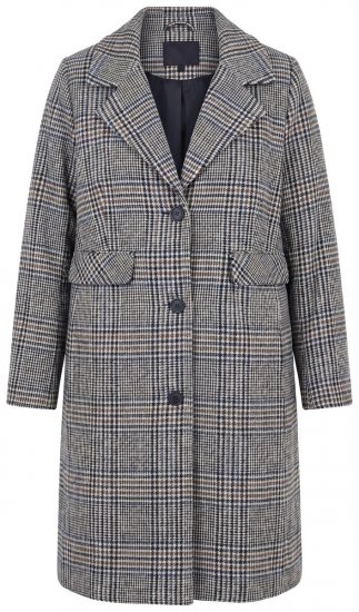 Ulla Popken 851826 Płaszcz wełniany Złamana biel - Płaszcze - Płaszcze damskie w dużych rozmiarach