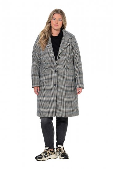 Ulla Popken 851826 Płaszcz wełniany Złamana biel - Płaszcze - Płaszcze damskie w dużych rozmiarach
