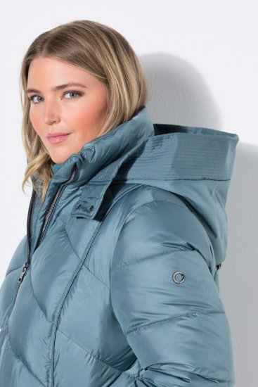 Ulla Popken 851842 Płaszcz pikowany Khaki - Płaszcze - Płaszcze damskie w dużych rozmiarach