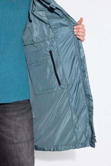 Ulla Popken 851842 Płaszcz pikowany Khaki - Płaszcze - Płaszcze damskie w dużych rozmiarach