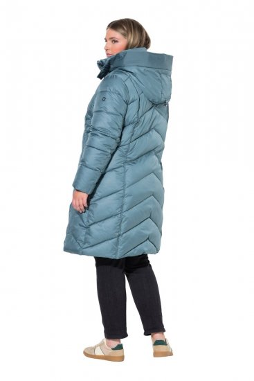 Ulla Popken 851842 Płaszcz pikowany Khaki - Płaszcze - Płaszcze damskie w dużych rozmiarach