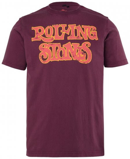 JP1880 851910 Rolling Stones Vintage Logo Koszulka Bakłażanowa - Koszulki zespołów - Koszulki muzyczne band t-shirts