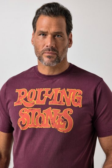 JP1880 851910 Rolling Stones Vintage Logo Koszulka Bakłażanowa - Koszulki zespołów - Koszulki muzyczne band t-shirts