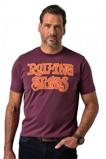 JP1880 851910 Rolling Stones Vintage Logo Koszulka Bakłażanowa - Koszulki zespołów - Koszulki muzyczne band t-shirts