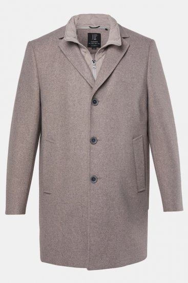 JP1880 851999 Business Płaszcz wełniany Beżowy - Kurtki Męskie Duże Rozmiary - Kurtki Duże rozmiary 2XL-8XL