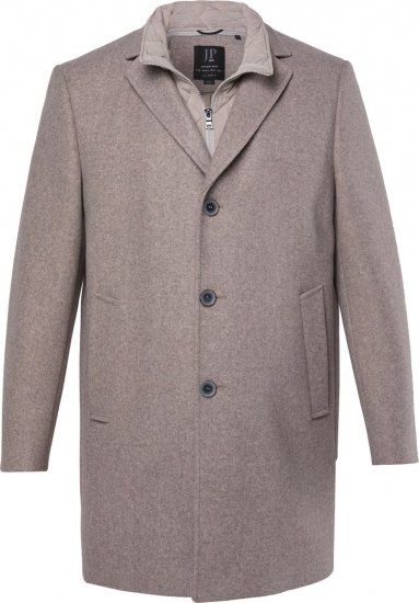 JP1880 851999 Business Płaszcz wełniany Beżowy - Kurtki Męskie Duże Rozmiary - Kurtki Duże rozmiary 2XL-8XL