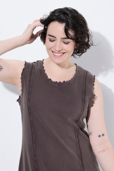 Ulla Popken 852190 Sukienka z dżerseju Mahoniowa - Sukienki letnie - Letnie sukienki plus size