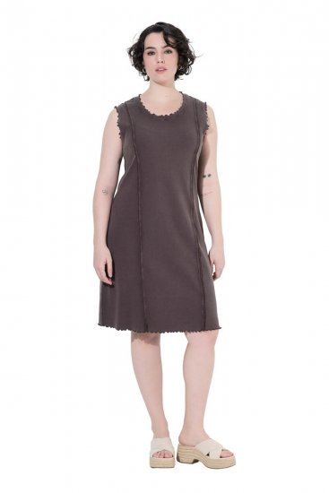 Ulla Popken 852190 Sukienka z dżerseju Mahoniowa - Sukienki letnie - Letnie sukienki plus size