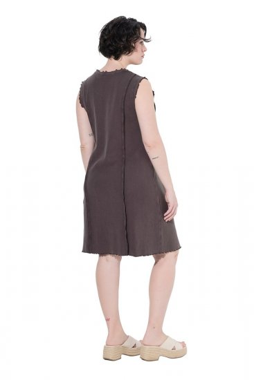 Ulla Popken 852190 Sukienka z dżerseju Mahoniowa - Sukienki letnie - Letnie sukienki plus size