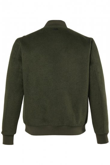 JP1880 852294 Kurtka z mieszanki wełny ze stójką Khaki zielona - Kurtki Męskie Duże Rozmiary - Kurtki Duże rozmiary 2XL-8XL