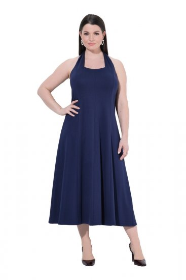 Ulla Popken 852680 Suknia wieczorowa Granatowa - Sukienki wieczorowe - Wieczorowe sukienki plus size
