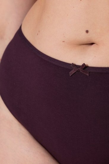 Ulla Popken 852758 Wzorzyste stringi 5 szt. Śliwkowa - Majtki - 