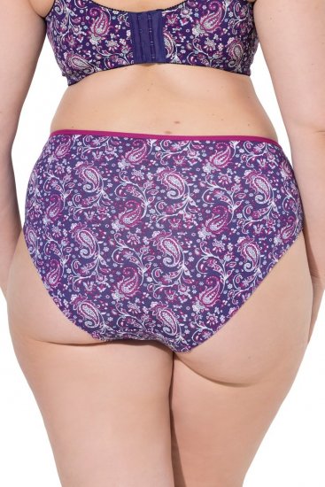 Ulla Popken 852935 Majtki w kwiaty 5 szt. Królewski błękit - Majtki - 