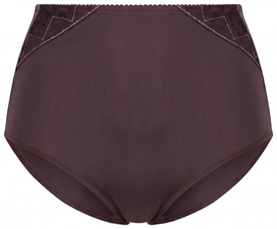 Ulla Popken 853062 Bokserki Brązowa - Majtki - 