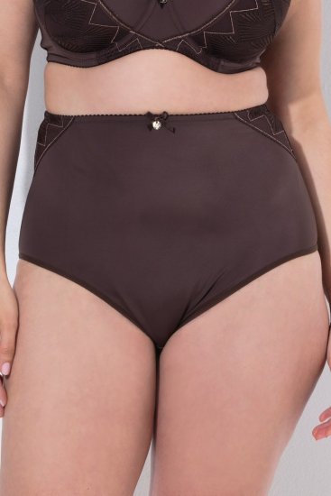 Ulla Popken 853062 Bokserki Brązowa - Majtki - 