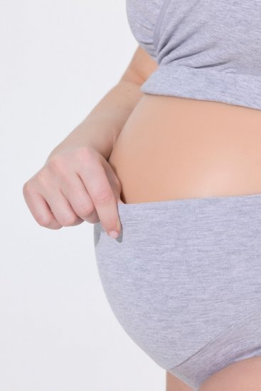 Ulla Popken 853611 Majtki ciążowe Szara melanż - Majtki - 