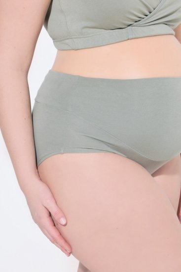Ulla Popken 853611 Majtki ciążowe Szarozielona - Majtki - 