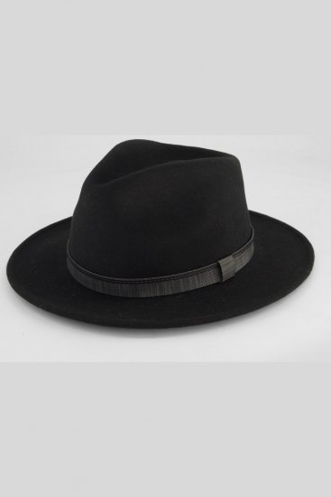 JP1880 853621 Kapelusz wełniany Czarna - Kapelusze - 