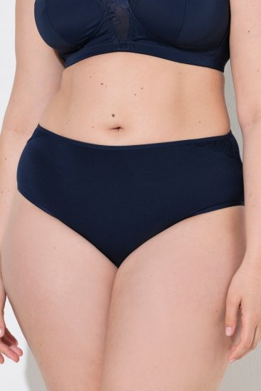 Ulla Popken 853698 Majtki z koronką 5 szt. Czarna - Majtki - 