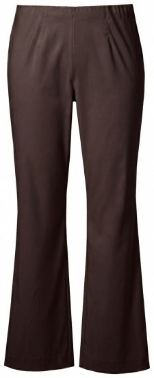 Ulla Popken 854910 Ciepłe spodnie ze stretchem z gumką w pasie Mahoniowa - Spodnie materiałowe - Szerokie spodnie damskie plus size