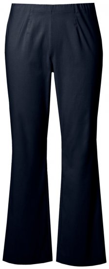 Ulla Popken 854910 Ciepłe spodnie ze stretchem z gumką w pasie Granatowa - Spodnie materiałowe - Szerokie spodnie damskie plus size