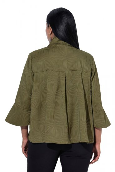 Ulla Popken 855125 Żakiet Khaki - Kurtki - Kurtki dla kobiet w dużych rozmiarach