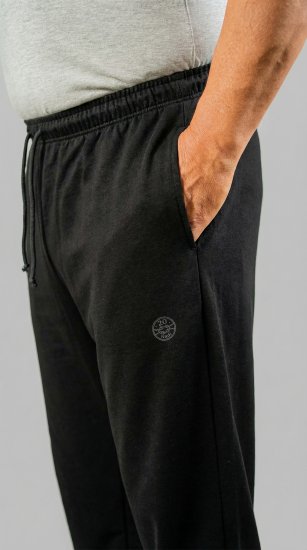 20 Nodi Grecale Stretch Fleece Cotton Sports Pants with Enzyme and Soft Touch Treatment Black - Dresy & spodenki dresowe - Dresy & Spodnie Dresowe 2XL-12XL