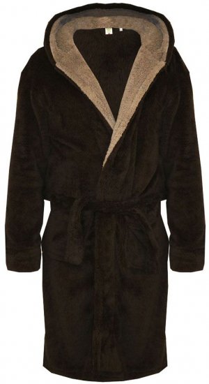 D555 Newquay Bathrobe Black - Bielizna & stroje kąpielowe - Bielizna & Stroje kąpielowe 2XL-8XL