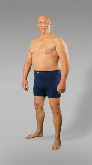 20 Nodi 935 Combed Cotton Jersey Boxer with Front Button Fly Navy - Bokserki - Bokserki 2XL-12XL