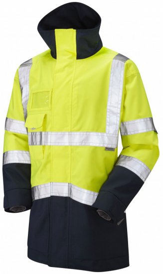Leo Clovelly Breathable Executive Anorak Hi-Vis Yellow/Navy - Odzież robocza - Odzież robocza 3XL-6XL