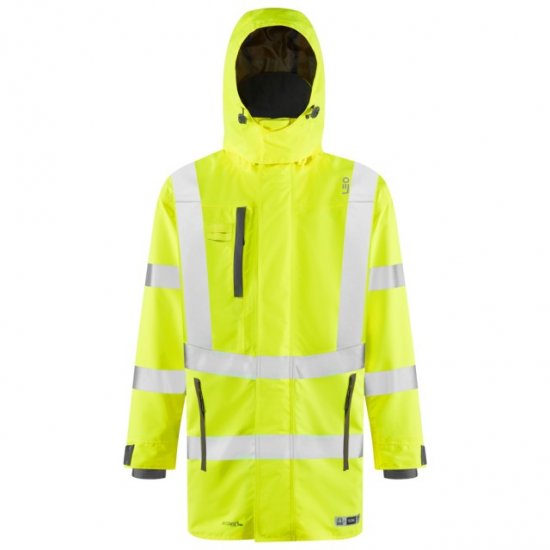Leo Eastleigh Ecoviz 10K Performance Breathable Anorak Hi-Vis Yellow - Odzież robocza - Odzież robocza 3XL-6XL