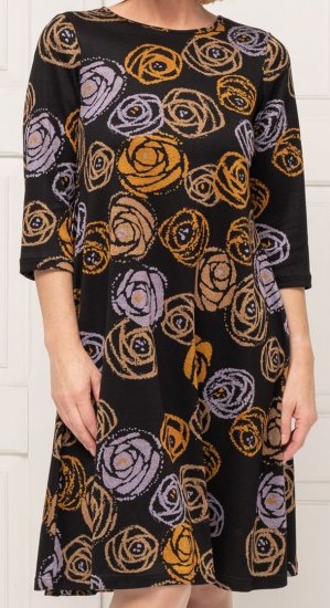 Scandinavian Caramel Flower Petals Dress Lavender and Orange - ODZIEŻ DAMSKA 40-66 - 