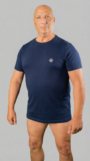 20 Nodi Mezzogiorno Sports T-Shirt Navy - Koszulki - T-shirty meskie Duże Rozmiary - 2XL-14XL