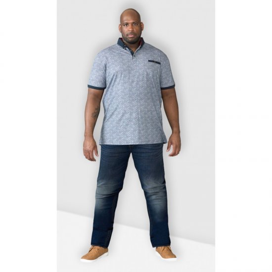 D555 Ambrose Tapered Fit Stretch Jeans Dark Blue TALL SIZES - ODZIEŻ MĘSKA MT-6XLT - WYSOKIE-rozmiary