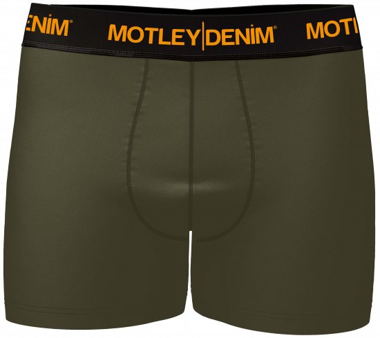 Motley Denim Amsterdam Boxershorts Dark Khaki 2-pack - Bielizna & stroje kąpielowe - Bielizna & Stroje kąpielowe 2XL-8XL