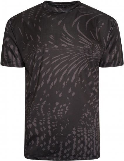 Kam Jeans AP003 Active Performance Marl Tee Black - Koszulki - T-shirty meskie Duże Rozmiary - 2XL-14XL