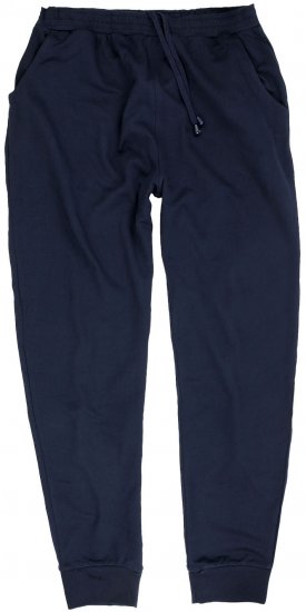 Adamo Athen Sweatpants with Cuffs Navy - Dresy & spodenki dresowe - Dresy & Spodnie Dresowe 2XL-12XL