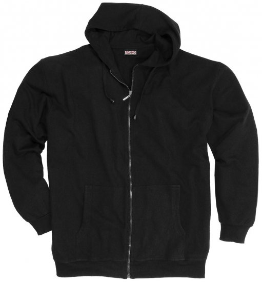 Adamo Athen Hoodie with Zipper Black - Bluzy & bluzy z kapturem - Bluzy & Bluzy z kapturem 2XL-12XL