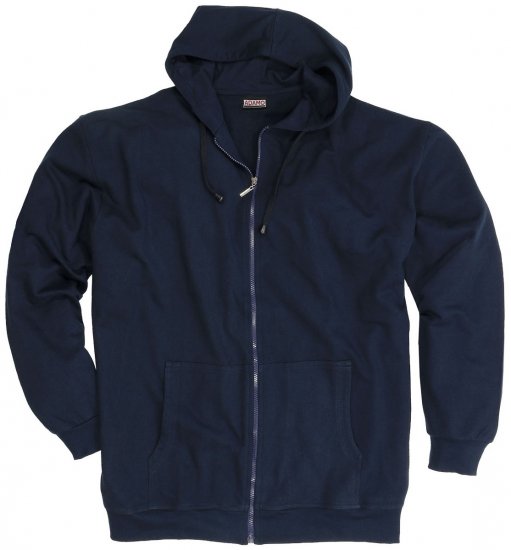 Adamo Athen Hoodie with Zipper Navy - Bluzy & bluzy z kapturem - Bluzy & Bluzy z kapturem 2XL-12XL