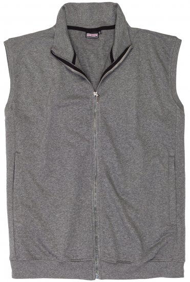 Adamo Athen Sweatvest Full Zipper Grey - Bluzy & Bluzy z kapturem - Bluzy & Bluzy z kapturem 2XL-12XL