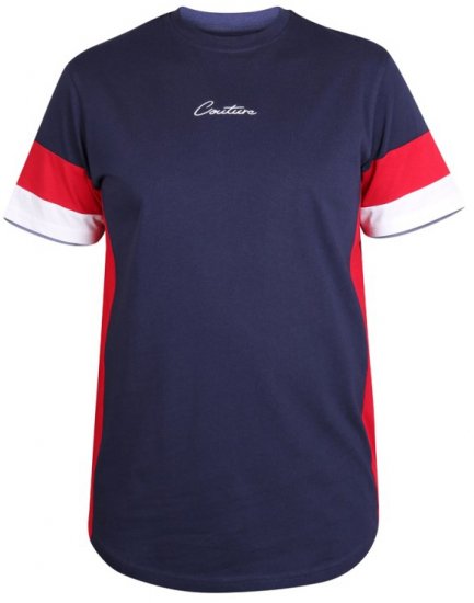 D555 Baker T-shirt Navy - Koszulki - T-shirty meskie Duże Rozmiary - 2XL-14XL