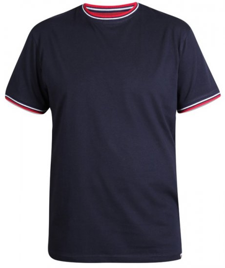 D555 Bates T-shirt Navy - Koszulki - T-shirty meskie Duże Rozmiary - 2XL-14XL