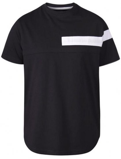 D555 Beat T-Shirt Black - Koszulki - T-shirty meskie Duże Rozmiary - 2XL-14XL