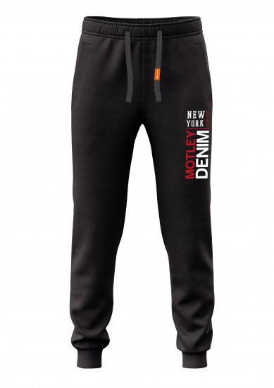 Motley Denim Belfast Sweatpants Black - Dresy & spodenki dresowe - Dresy & Spodnie Dresowe 2XL-12XL