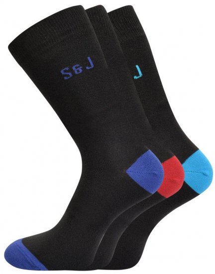 Smith & Jones Blear 3-pack Socks (46-49) - Bielizna & stroje kąpielowe - Bielizna & Stroje kąpielowe 2XL-8XL