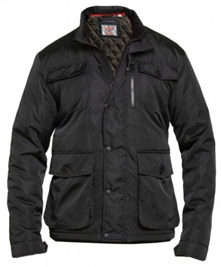 D555 Brentford Jacket Black - Kurtki Męskie Duże Rozmiary - Kurtki Duże rozmiary 2XL-8XL