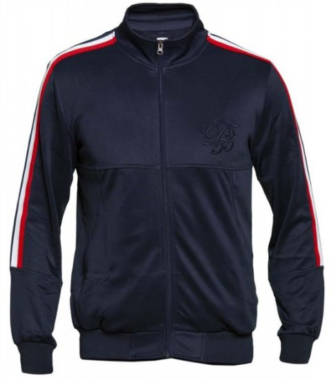 D555 Brookes Couture Zip Up Navy - Bluzy & bluzy z kapturem - Bluzy & Bluzy z kapturem 2XL-12XL