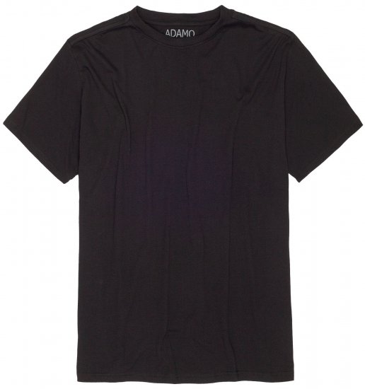 Adamo Bud Regular fit Heavy weight T-shirt Black - Koszulki - T-shirty meskie Duże Rozmiary - 2XL-14XL