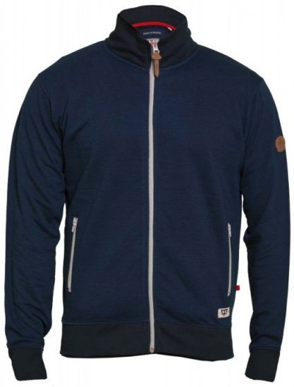 D555 Buxton Full Zip Sweatshirt Navy - Bluzy & bluzy z kapturem - Bluzy & Bluzy z kapturem 2XL-12XL